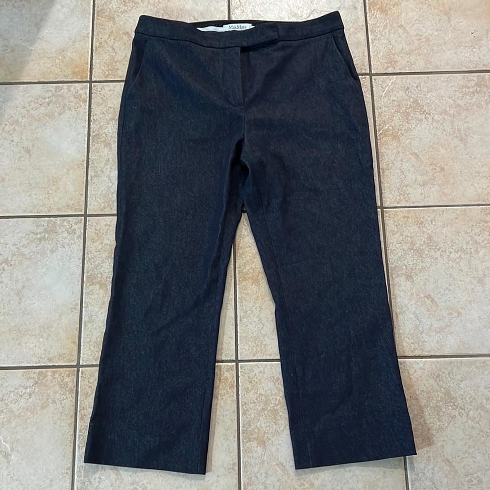MaxMara Dark Denim trouser pants, Sz‎ 14